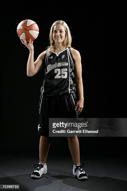 Becky Hammon of the San Antonio Silver Stars poses for a portrait during the 2007 WNBA All-Star Media Availability on July 13, 2007 at the...
