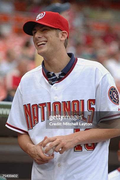 Ross Detwiler, 2007 1st round draft of the Washington Nationals, before a baseball game against the Milwaukee Brewers on July 6, 2007 at RFK Stadium...