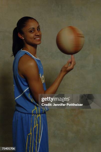 Candice Dupree of the Chicago Sky poses for a portrait during the 2007 WNBA All-Star Media Availability on July 13, 2007 at the Renaissance Mayflower...