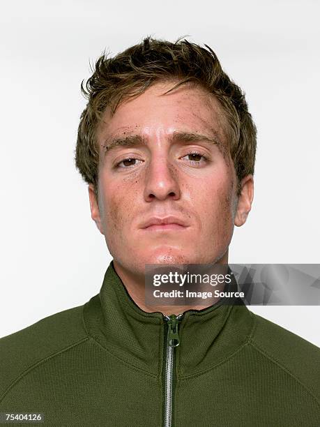 young man with dirt on his face - arrogance stock pictures, royalty-free photos & images