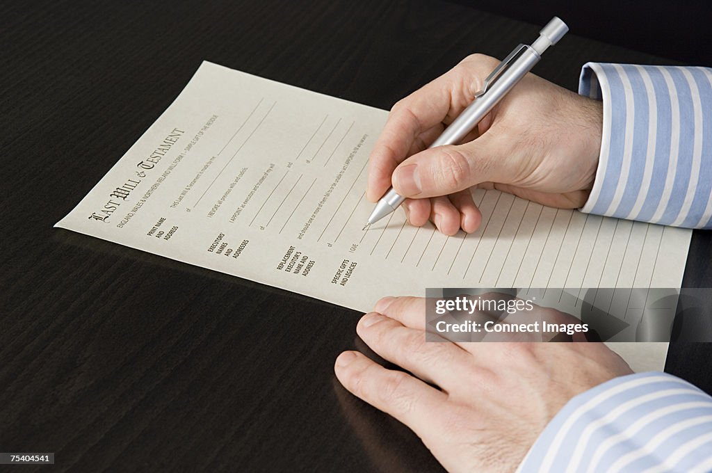 Person signing will
