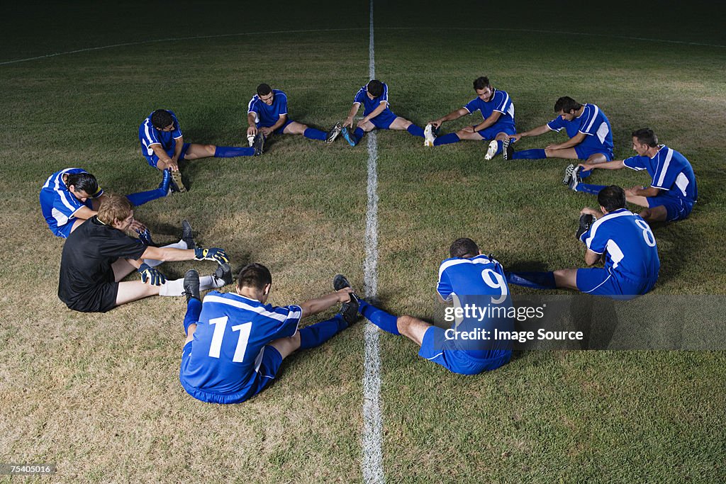 Football team training