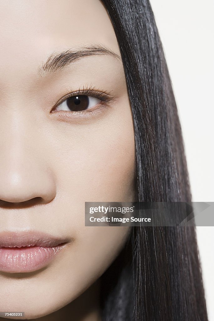 Close up of female face