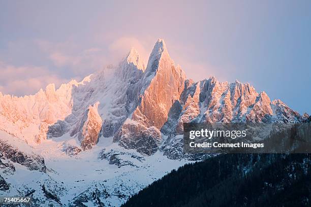 mountains of the french alps - snow mountain stock pictures, royalty-free photos & images