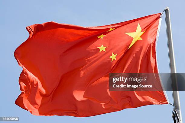 chinese flag - china flag stock pictures, royalty-free photos & images