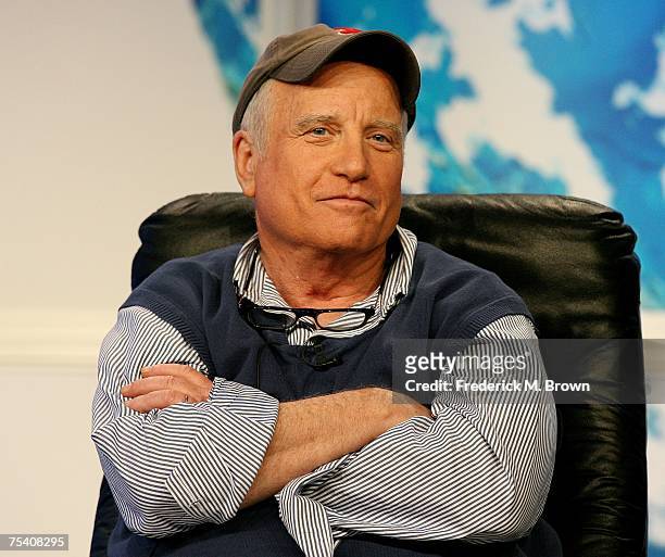 Actor Richard Dreyfuss speaks for the Discovery Channel during a portion of the Television Critics Association Press Tour at the Beverly Hilton Hotel...