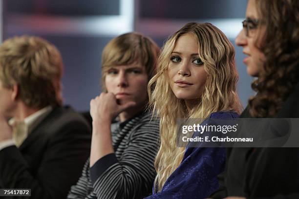 Hunter Parrish, Mary-Kate Olsen and Jenji Kohan during the "Weeds" panel at Showtime's TCA at the Beverly Hilton on July 14, 2007 in Beverly Hills,...