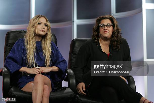 Actress Mary-Kate Olsen and Jenji Kohan during the "Weeds" panel at Showtime's TCA at the Beverly Hilton on July 14, 2007 in Beverly Hills,...