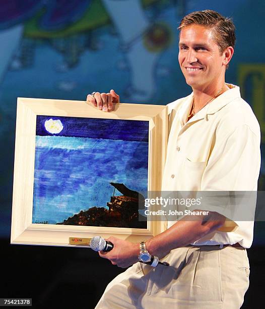 Actor Jim Caviezel is honored at the Alberto Forbi Arena during the Giffoni Film Festival on July 14, 2007 in Giffoni, Italy.