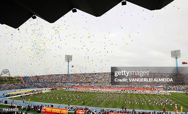 General view taken 15 July, 2007 of the Pachencho Romero stadium in Maracaibo, Venezuela, during the closing ceremony of the Copa America...
