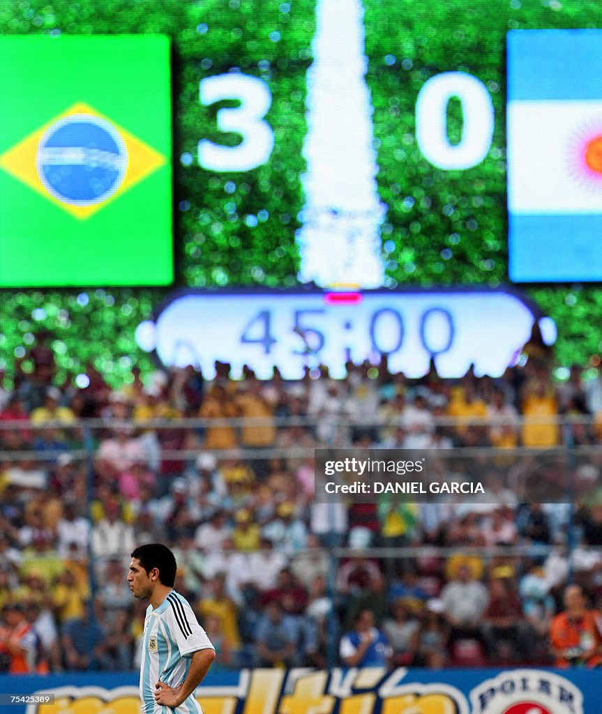 Argentine midfielder Juan Roman Riquelme...