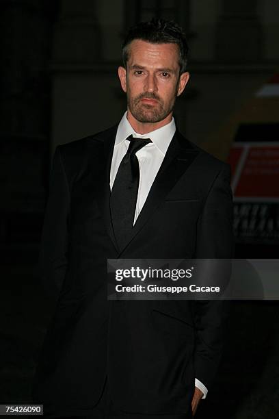 Rupert Everett arrives at the dinner at Palazzo Reale, after the ballet "Thanks Gianni with Love" to commemorate the tenth anniversary of the death...