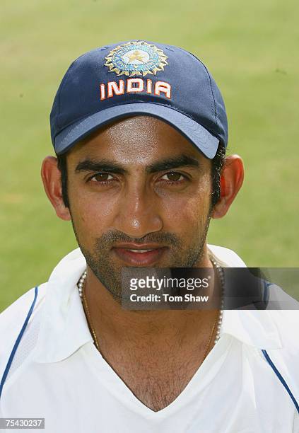 Gautam Gambhir during day 2 of the tour match between England Lions and India at the County Ground on July 14, 2007 in Chelmsford, England.
