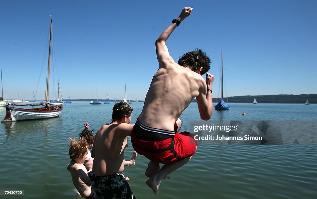 Hot Summer Weather Continues In Germany