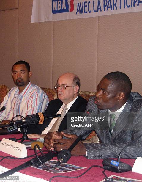 Kinshasa, Democratic Republic of the Congo: NBA Basketball player Jean-Jaques Mutombo Dikembe , American Ambassador to the Democratic Republic of...