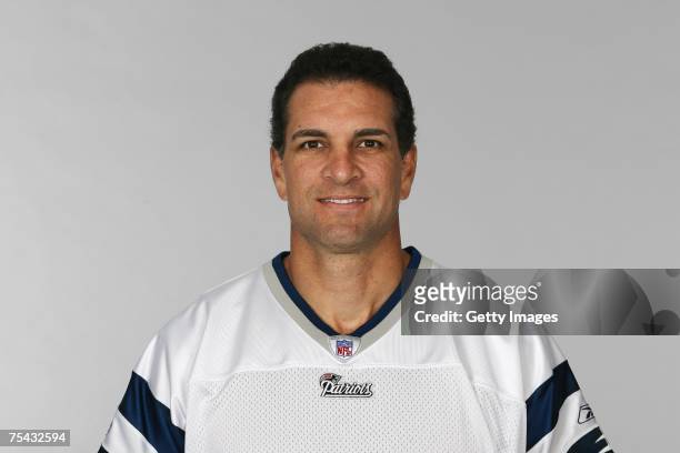 Vinny Testaverde of the New England Patriots poses for his 2007 NFL headshot at photo day in Foxborough, Massachusetts.