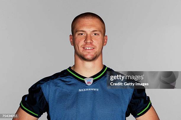 Travis Lulay of the Seattle Seahawks poses for his 2007 NFL headshot at photo day in Seattle, Washington.