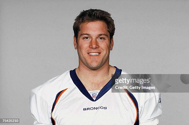 Todd Sauerbrun of the Denver Broncos poses for his 2007 NFL headshot at photo day in Denver, Colorado.