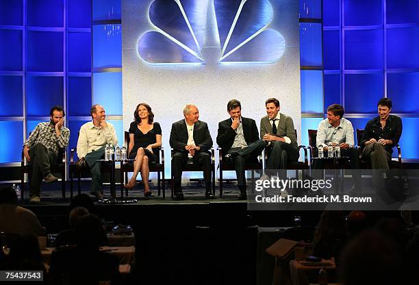 Actor Jason Lee and executive producer Greg Garcia from "My Name Is Earl", actress Tina Fey and executive producer Lorne Michaels from "30 Rock",...