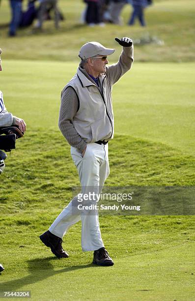 Michael Douglas during the First Round of the 2005 Dunhill Cup at Carnoustie on September 29, 2005.
