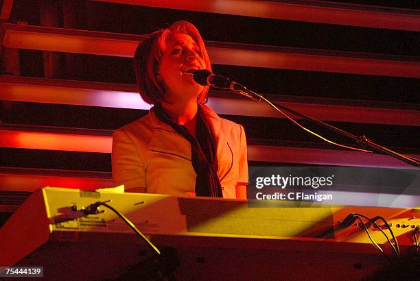 Lisa Harriton of the Smashing Pumpkins perform in Concert at the Fillmore Auditorium on July 15, 2007 in San Francisco.