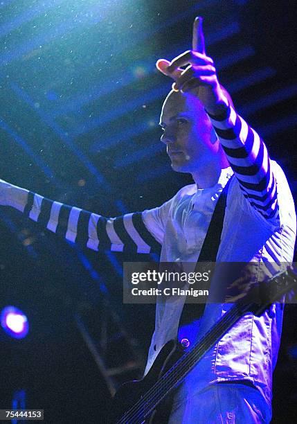 Billy Corgan of the Smashing Pumpkins perform in Concert at the Fillmore Auditorium on July 15, 2007 in San Francisco.