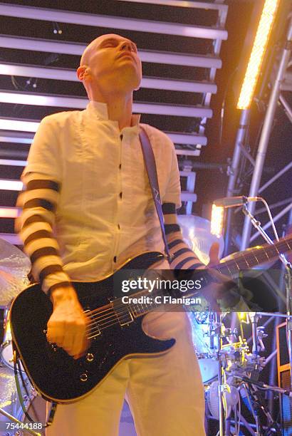 Billy Corgan of the Smashing Pumpkins perform in Concert at the Fillmore Auditorium on July 15, 2007 in San Francisco.