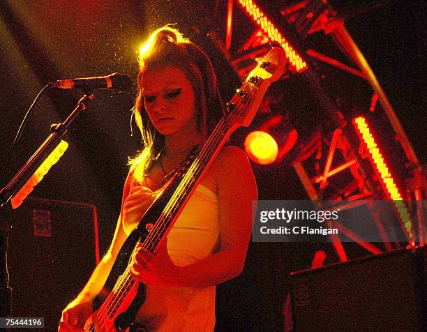 Ginger Reyes of the Smashing Pumpkins perform in Concert at the Fillmore Auditorium on July 15, 2007 in San Francisco.