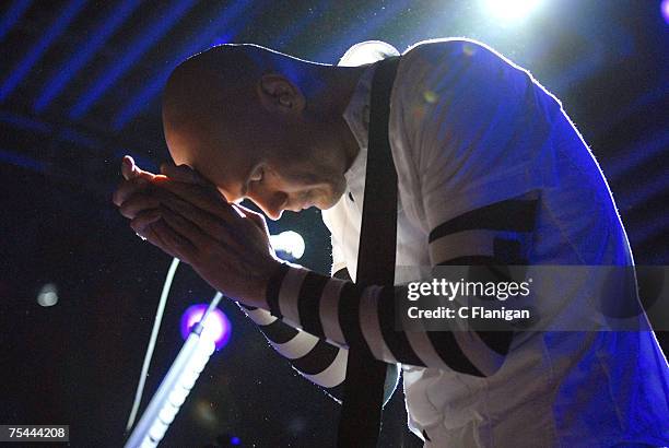 Billy Corgan of the Smashing Pumpkins perform in Concert at the Fillmore Auditorium on July 15, 2007 in San Francisco.