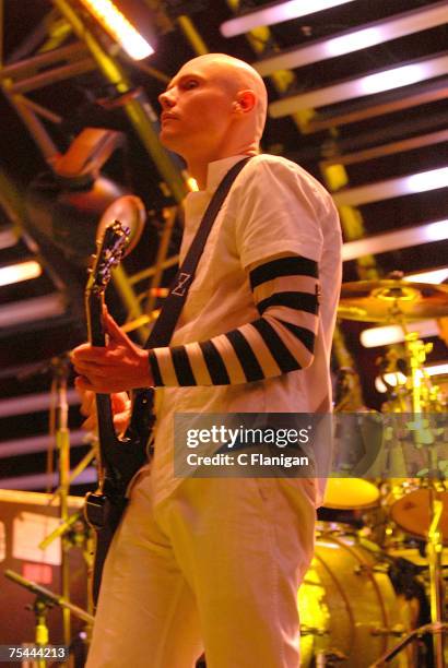 Billy Corgan of the Smashing Pumpkins perform in Concert at the Fillmore Auditorium on July 15, 2007 in San Francisco.