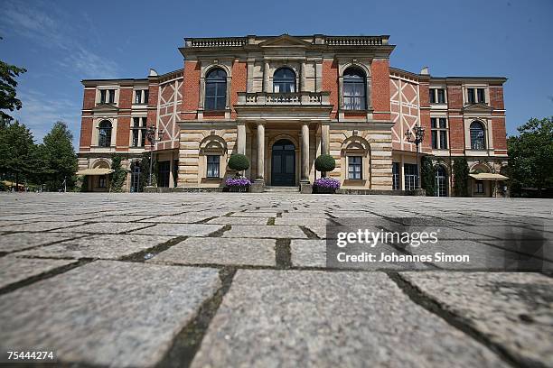 Outside view of festival hall seen prior to the rehearsal of Richard Wagner's opera "Meistersinger" on July 17, 2007 in Bayreuth, Germany.