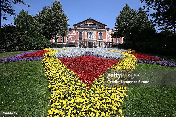 Outside view of festival hall seen prior to the rehearsal of Richard Wagner's opera "Meistersinger" on July 17, 2007 in Bayreuth, Germany.