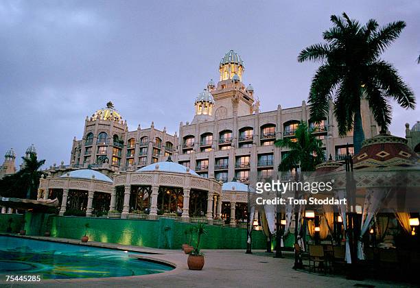 The Palace of the Lost City Hotel at Sun City, the entertainment centre popular with gamblers and tourists built by the hotel magnate Sol Kerzner, in...