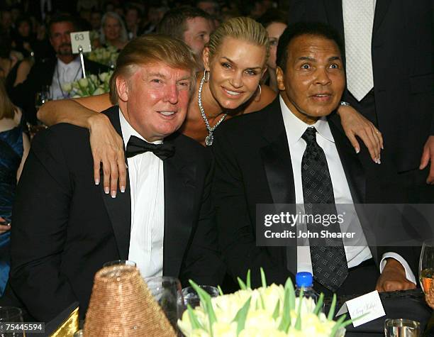 Donald Trump, guest and Muhammad Ali