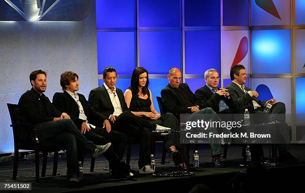 Executive producer Jason Smilovic, actors Chris Bowers, Will Yun Lee, Michelle Ryan, Miguel Ferrer, and executive producers Glen Morgan and David...