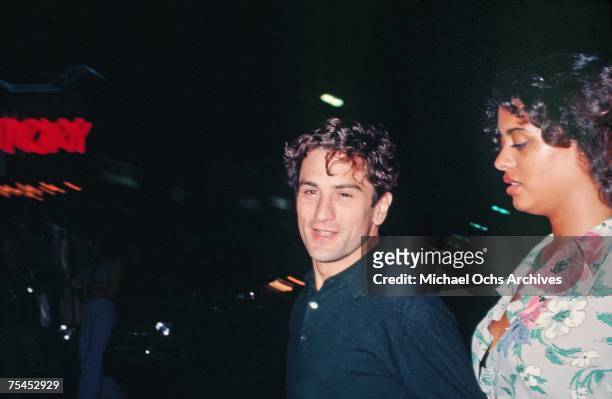 1970s: Robert De Niro and Diahnne Abbott enjoy themselves at the Roxy Theater circa the mid-1970s in Los Angeles, California.