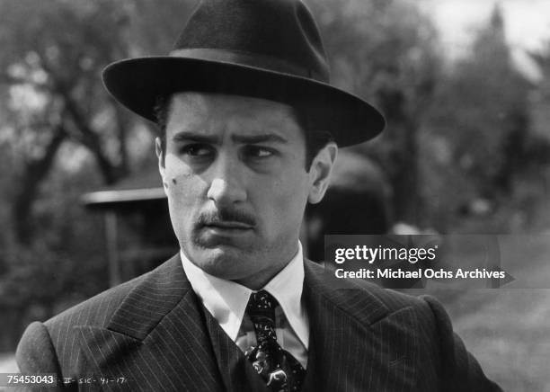 Robert De Niro performs a scene in The Godfather Part II directed by Francis Ford Coppola in 1974 in New York, New York.