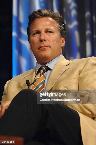 Panelist Ross Levinsohn attends the Hollywood Radio & Television Society "State of the Industry" Newsmaker Luncheon at the Regent Beverly Wilshire on...