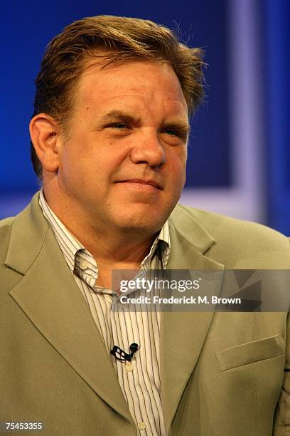 Actor Brian Howe of "Journeyman" speaks during the 2007 Summer Television Critics Association Press Tour for NBC held at the Beverly Hilton hotel on...