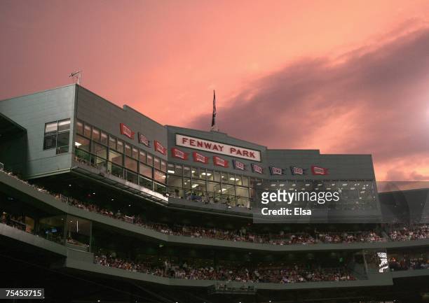 General view of Fenway Park taken during the game between the Boston Red Sox and the Toronto Blue Jays on July 13, 2007 at Fenway Park in Boston,...