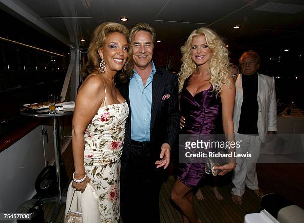 Denise Rich, Don Johnson and Victoria Silvstedt