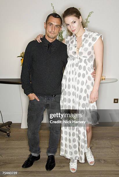 Richard Nichol and Ben Grimes attend the Westfield London & British Fashion Council Fashion Forward Party at the Haymarket Hotel in London, Great...