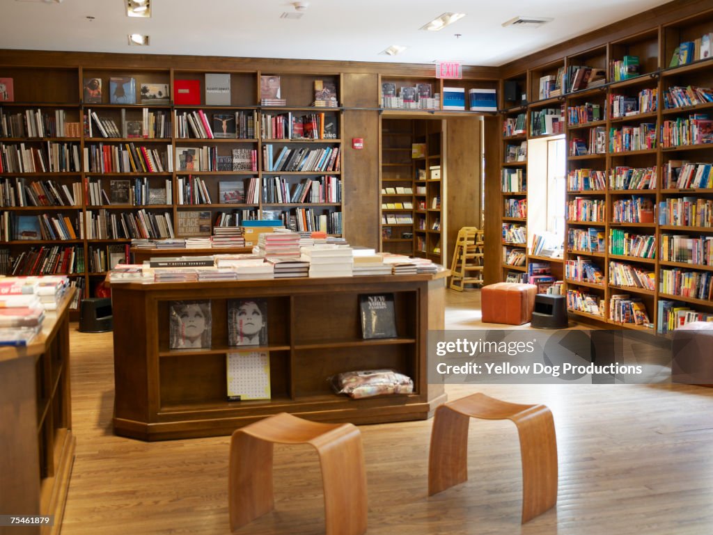 Interior of bookstore
