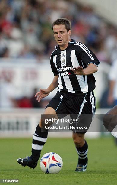 Michael Owen of Newcastle United during a pre-season friendly match between Hartlepool United and Newcastle United at Victoria Park, on July 17, 2007...