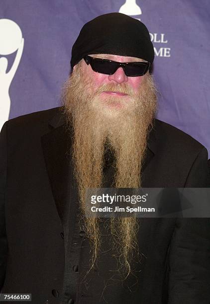 Inductee Dusty Hill of ZZ Top
