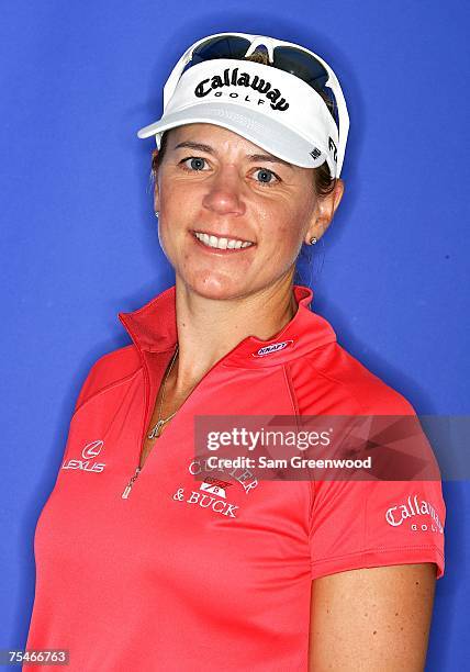 Annika Sorenstam poses prior to the HSBC Women's World Match Play at Wykagyl Country Club on July 18, 2007 in New Rochelle, New York.