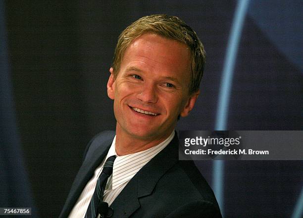 Actor Neil Patrick Harris speaks for the television show "How I Met Your Mother" during the CBS portion of the Television Critics Association Press...