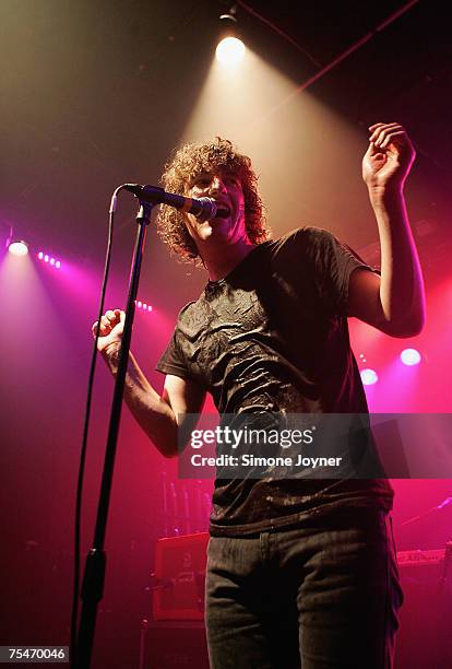 Matt Bowman of The Pigeon Detectives performs live on stage as part of 'The iTunes Music Festival' at the Institute of Contemporary Arts on July 18,...