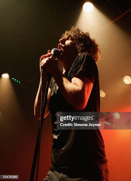 Matt Bowman of The Pigeon Detectives performs live on stage as part of 'The iTunes Music Festival' at the Institute of Contemporary Arts on July 18,...