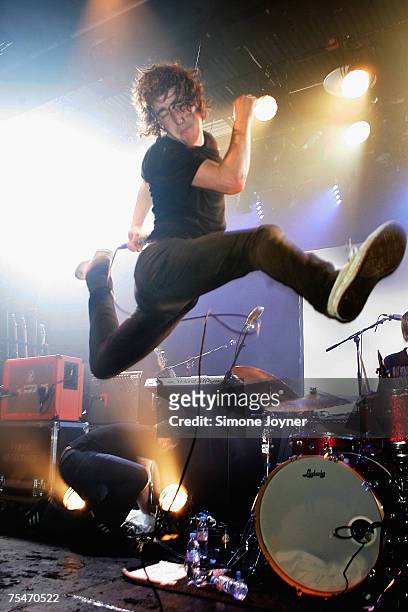 Matt Bowman of The Pigeon Detectives performs live on stage as part of 'The iTunes Music Festival' at the Institute of Contemporary Arts on July 18,...